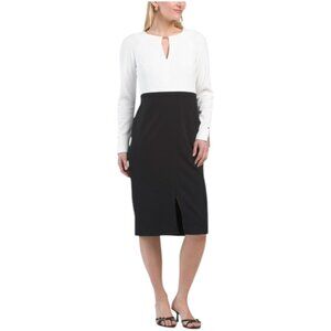 TOMMY HILFIGER Color Block Scuba Crepe Dress